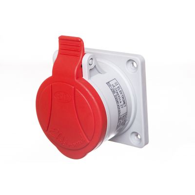 Gniazdo tablicowe proste 16A 5P czerwone IP54 GTP 16/5 921830 ELEKTROMET (921830)