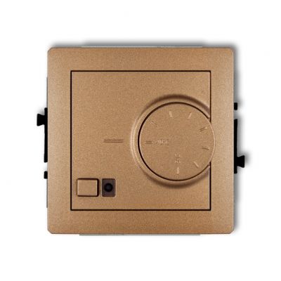 KARLIK DECO Elektroniczny regulator temperatury z czujnikiem podpodłogowym złoty metalik 8DRT-1 (8DRT-1)