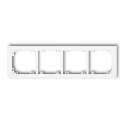 KARLIK DECO Ramka poczwórna z tworzywa biały mat 25DR-4 (25DR-4)