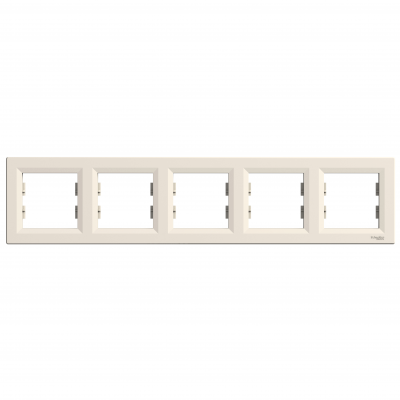 Asfora ramka pięciokrotna 5-krotna pozioma kremowy EPH5800523 SCHNEIDER (EPH5800523)