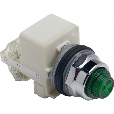Harmony 9001K Przycisk do testu fi30 zielony z samopowrotem LED 120V 1NO metalowy ośmiokątny 9001KT38LGG31 SCHNEIDER (9001KT38LGG31)