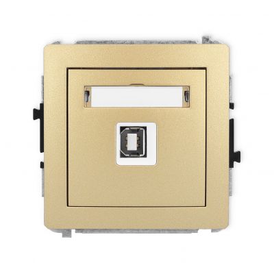 KARLIK DECO Gniazdo pojedyncze USB A-B 2.0 złoty 29DGUSB-3 (29DGUSB-3)