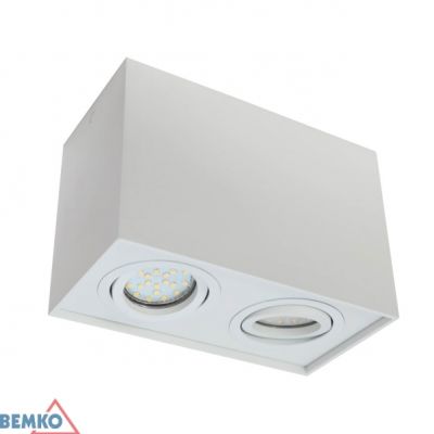 Oprawa DOWNLIGHT ORTAL  regulowana 182X96 2XGU10 MAX. 2x50W biały BEMKO (C23-DLO-AS-GU10-250-WH)