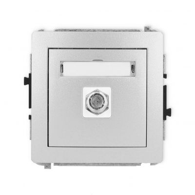 KARLIK DECO Gniazdo pojedyncze antenowe typu F (SAT) niklowany srebrny metalik 7DGF-1 (7DGF-1)