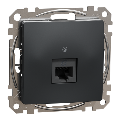 Sedna Design & Elements Gniazdo komputerowe RJ45 kat. 5e UTP czarny antracyt SDD114451 SCHNEIDER (SDD114451)