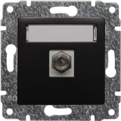 VENA Gniazdo TV SAT pojedyncze typu F antracyt (516154)