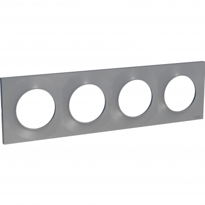 Odace Styl Ramka poczwórna w kolorze aluminiowym S52P708E SCHNEIDER (S52P708E)
