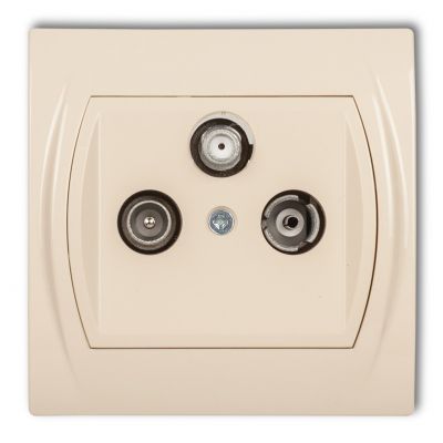 KARLIK LOGO Gniazdo antenowe RTV-SAT końcowe 1,5dB beżowy 1LGS (1LGS)