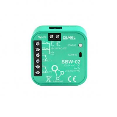 Sterownik do Bramy Furtki WiFi SUPLA 2-kanałowy 2-wejścia SPL10000019 ZAMEL (SPL10000019-WUN)