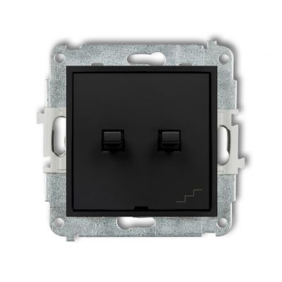 KARLIK MINI Łącznik podwójny schodowy w stylu amerykańskim czarny mat 12MWPUS-33 (12MWPUS-33)