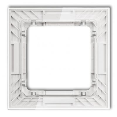 KARLIK DECO Ramka pojedyncza transparentna DECO Art - efekt szkła (ramka: transparentna; spód: biały) 52-0-DRS-1 (52-0-DRS-1)