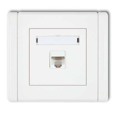 KARLIK FLEXI Gniazdo komputerowe pojedyncze 1xRJ45, kat. 5e, 8-stykowe biały FGK-1 (FGK-1)