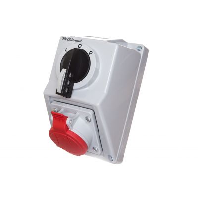 Zestaw instalacyjny L-0-P Gniazdo 3P+N+Z IP54 na kłódkę ELEKTROMET (971609)