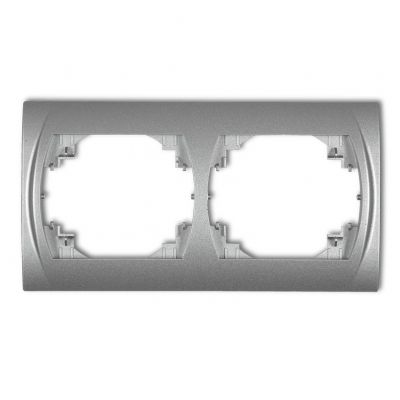 KARLIK LOGO Ramka pozioma podwójna srebrny metalik 7LRH-2 (7LRH-2)