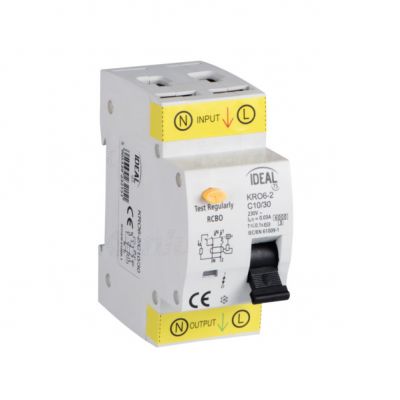  Wyłącznik różnicowonadprądowy 6kA 2P C10A 30mA typ AC KRO6-2/C10/30 IDEAL KANLUX (23215)