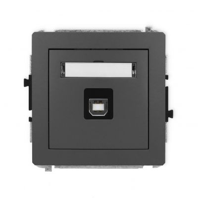 KARLIK DECO Gniazdo pojedyncze USB A-B 2.0 grafitowy mat 28DGUSB-3 (28DGUSB-3)