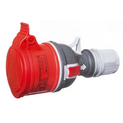 Gniazdo przenośne 16A 5P 400V czerwone TWIST GPP 16/5 IP44 921870 proste ELEKTROMET (921870)