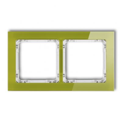 KARLIK DECO Ramka podwójna - efekt szkła (ramka zielona; spód biały) 2-0-DRS-2 (2-0-DRS-2)