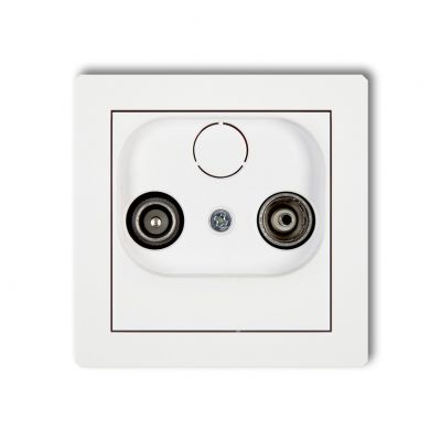 KARLIK DECO Gniazdo antenowe RTV przelotowe 9dB biały DG9P (DG9P)