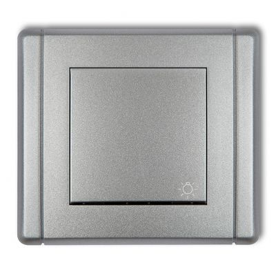 KARLIK FLEXI Przycisk zwierny /światło/ srebrny metalik 7FWP-5 (7FWP-5)