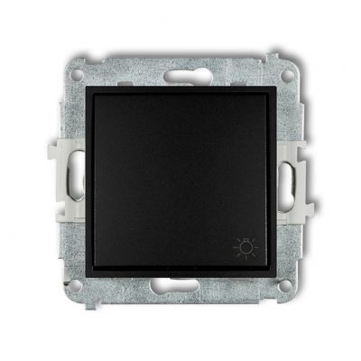 KARLIK MINI Przycisk zwierny /światło/ czarny mat 12MWP-5 (12MWP-5)