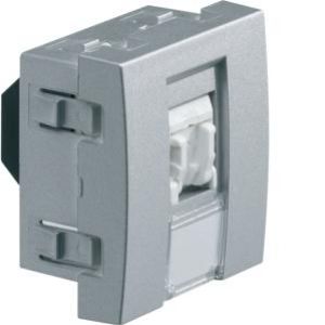 systo Gniazdo informatyczne z polem opisowym 1x RJ45 kat. 5e UTP 2M aluminium WS211T produkt wycofany HAGER (WS211T)