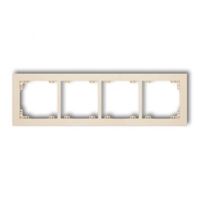 KARLIK DECO Ramka poczwórna z tworzywa beżowa 1DR-4 (1DR-4)