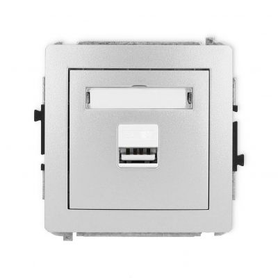 KARLIK DECO Ładowarka USB pojedyncza USB A, 10W max., 5V, 2A srebrny metalik 7DCUSB-3 (7DCUSB-3)