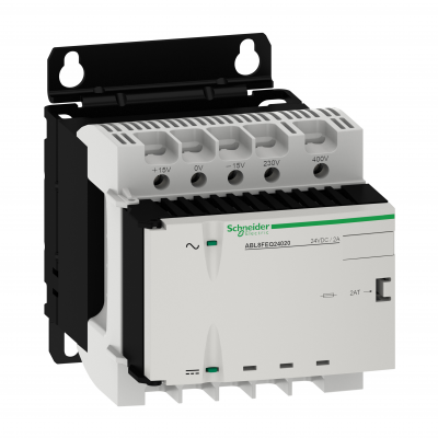 Phaseo zasilacz prostujący i filtrujący 1 lub 2 fazowy 400 V AC 24 V 2 A ABL8FEQ24020 SCHNEIDER (ABL8FEQ24020)