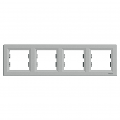 Asfora ramka poczwórna 4-krotna pozioma aluminium EPH5800461 SCHNEIDER (EPH5800461)