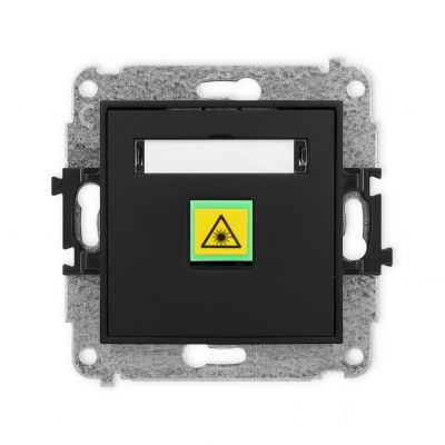 KARLIK MINI Gniazdo pojedyncze do /światło/wodu czarny mat 12MGOP-1 (12MGOP-1)