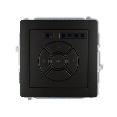 KARLIK DECO Elektroniczny sterownik rolety (przycisk centralny/dodatkowy) czarny mat 12DSR-6 (12DSR-6)