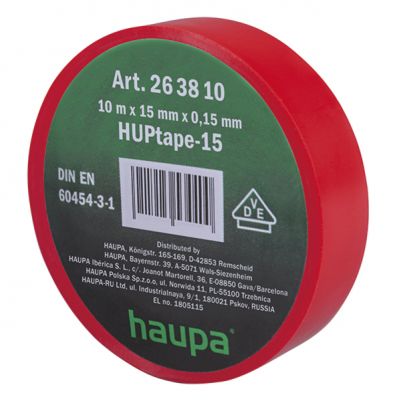 Taśma izolacyjna VDE 25 mm x 20 m czerwona 263872 HAUPA (263872)