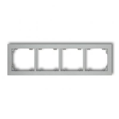 KARLIK DECO Ramka poczwórna z tworzywa srebrny metalik 7DR-4 (7DR-4)