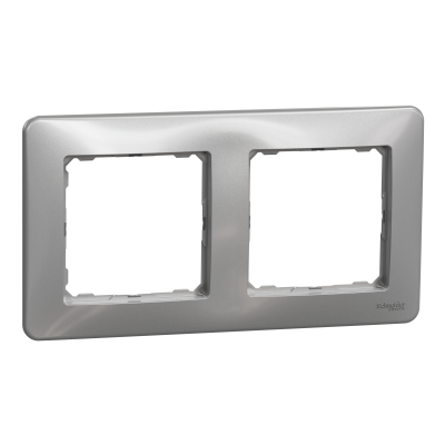 Sedna Design & Elements Ramka podwójna srebrne aluminium SDD313802 SCHNEIDER (SDD313802)