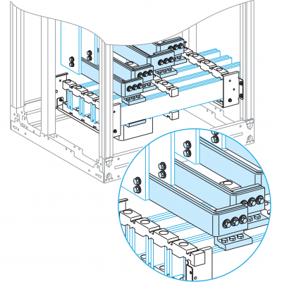 Rozdzielnice Prisma połączenie szyn pion poziom => 1200 A - 4P 88015 SCHNEIDER (88015)