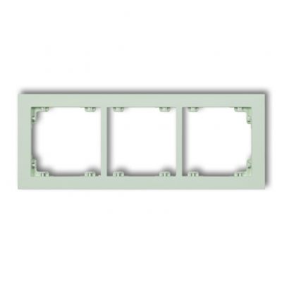 KARLIK DECO Ramka potrójna z tworzywa DECO Pastel Matt miętowy 46DR-3 (46DR-3)