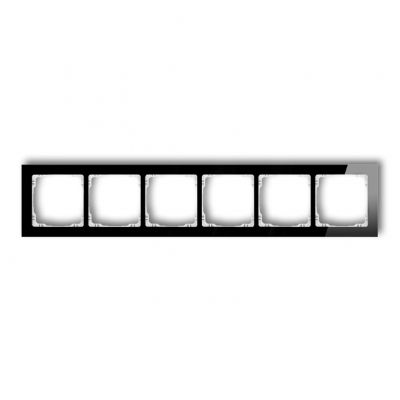 KARLIK DECO Ramka sześciokrotna - efekt szkła (ramka: czarna; spód: biały) 12-0-DRS-6 (12-0-DRS-6)