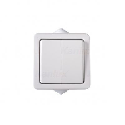 TEKNO Łącznik świecznikowy 250V biały IP54 33495 KANLUX (33495)