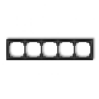 KARLIK DECO Ramka pięciokrotna z tworzywa DECO Soft czarny mat 12DRSO-5 (12DRSO-5)