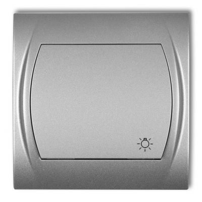 KARLIK LOGO Przycisk zwierny /światło/ podświetlany srebrny metalik 7LWP-5L (7LWP-5L)