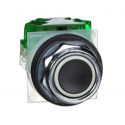 Harmony 9001K Przycisk czarny z samopowrotem metalowy ośmiokątny 1N/O fi30 9001KR1BH5 SCHNEIDER (9001KR1BH5)