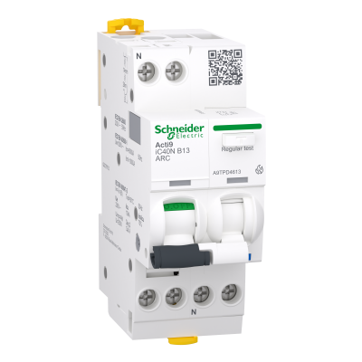 Detektor iskrzenia Acti9 iC40N-ARC-B13-1N 1P+N charakterystyka B 13 A z wyłącznikiem nadp A9TPD4613 SCHNEIDER (A9TPD4613)