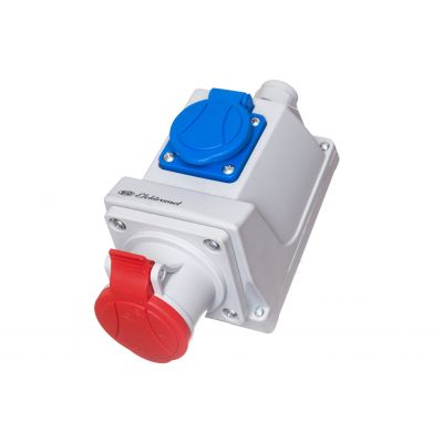 Gniazdo 16A 4P 400V IP44 GSC stałe KOMBI GSC-16A/4 921841 ELEKTROMET (921841)