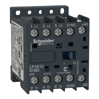 Stycznik mocy 12A 3P 24V DC 0Z 1R LP1K1201BD SCHNEIDER (LP1K1201BD)
