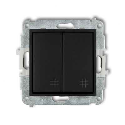 KARLIK ICON Łącznik podwójny krzyżowy czarny mat 12IWP-66 (12IWP-66)