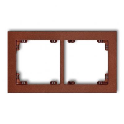 KARLIK DECO Ramka podwójna z tworzywa brązowy metalik 9DR-2 (9DR-2)