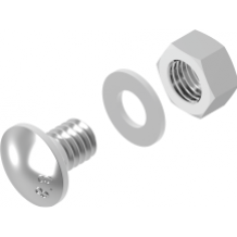 Śruba z łbem grzybkowym 6x12mm /100szt./ SGFM6x12 650166 BAKS (650166)