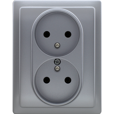 VENA:ALUMINIUM GN.PODW.WTYCZKOWE-KOMPL.2X2P+Z,16A,250V~ (514036)