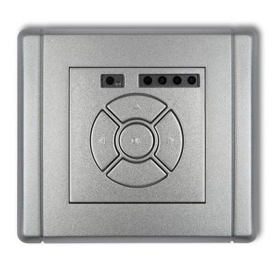 KARLIK FLEXI Elektroniczny sterownik roletowy (sterowanie lokalne i pilotem, sterowanie strefą i podstrefą) srebrny metalik 7FSR-4 (7FSR-4)